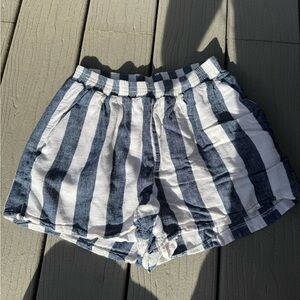 Striped aqua shorts